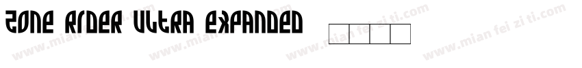 Zone Rider Ultra Expanded字体转换